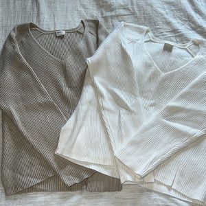 BUNDLE Abercrombie LuxeLoft V-Neck Sweaters